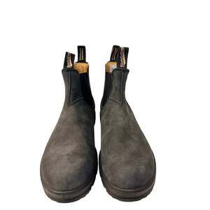 Blundstone Gray Leather Chelsea Ankle Boots AU 10.5 Pull On
